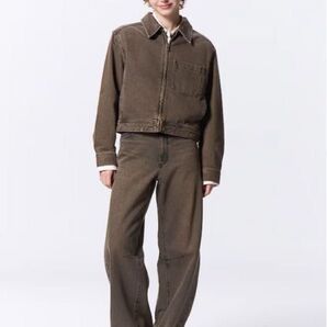 GU バレルレッグジーンズ 丈標準71.0~75.0cm 352152 Lサイズ 37BROWN ブラウン 茶色 ジーユー デニム