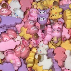 デコパーツ 材料 ハンドメイド デコレーションパーツ キャラクター 素材 ランダム100個
