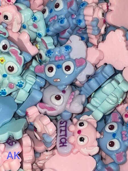 デコパーツ ランダム50個 スティッチ 素材 キャラクター