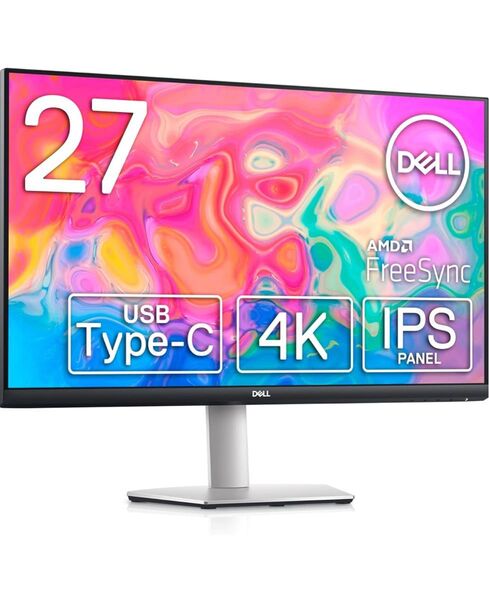 Dell S2722QC 4K モニター 非光沢 IPS HDMI Type-C 高さ調整 USB
