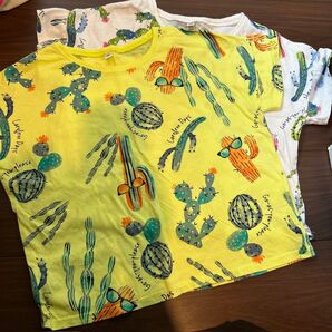 サボテン柄Tシャツ2枚