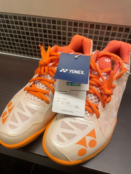 YONEX バドミントン シューズ パワークッション アエラス オレンジ SHBA2L 25.0 新品 未使用 タグ付き