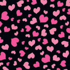 USAコットン ロラライハリス Mini Heart ブラック 黒 45cm