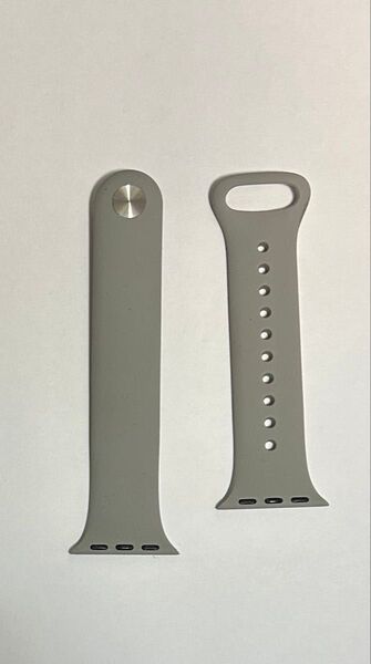 Apple Watch シリコンバンド アップルウォッチ バンド シリコン グレー スポーツバンド フリーサイズ