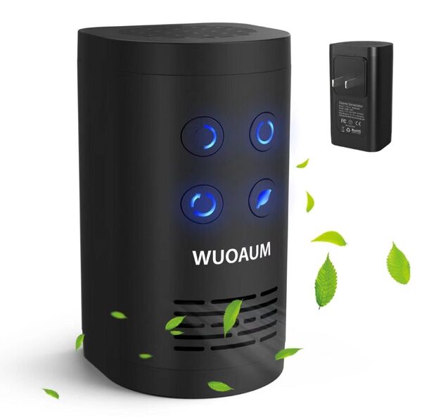 WUOAUM オゾン発生器オゾン脱臭機 コンセント式 脱臭機 低濃度120mg/hオゾン 空気清浄機 1500万マイナスイオン搭載