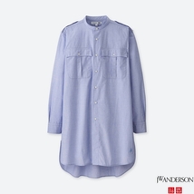 UNIQLO JWアンダーソンコラボ スタンドカラーロングシャツ（長袖） Lサイズ Blue 新品 完売 レア_画像1