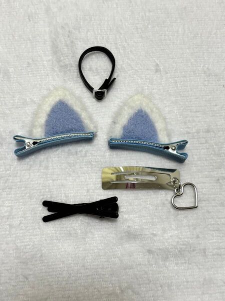 ドール用 アクセサリー チョーカー 猫耳 ヘアピン