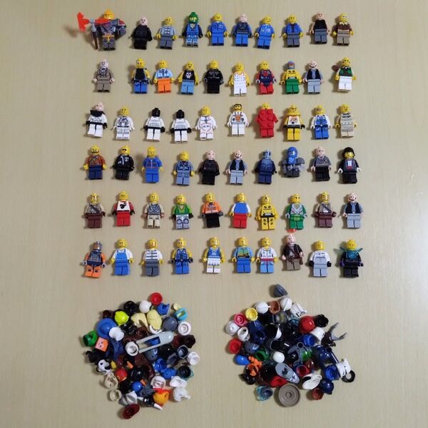 81【ジャンク】 レゴ ミニフィグ LEGO 人形 等 ノーマル 帽子 ヅラ カツラ かつら