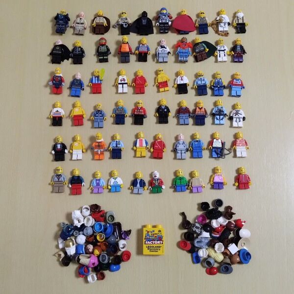 85【ジャンク】 レゴ ミニフィグ LEGO 人形 カツラ 髪 帽子 ぼうし 等