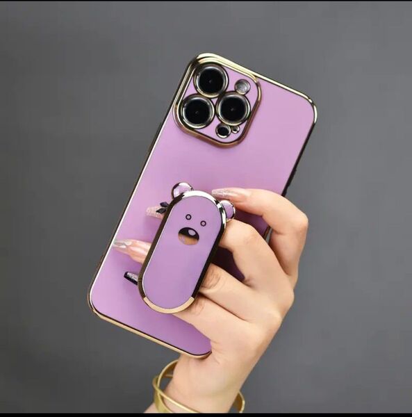 iPhone スマホケース SE3/SE2用 薄紫色