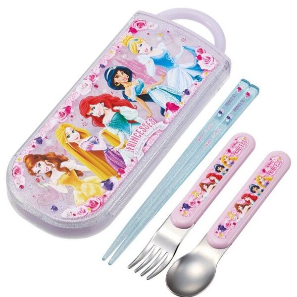 ディズニープリンセス抗菌 食洗機対応 スライド式トリオセット