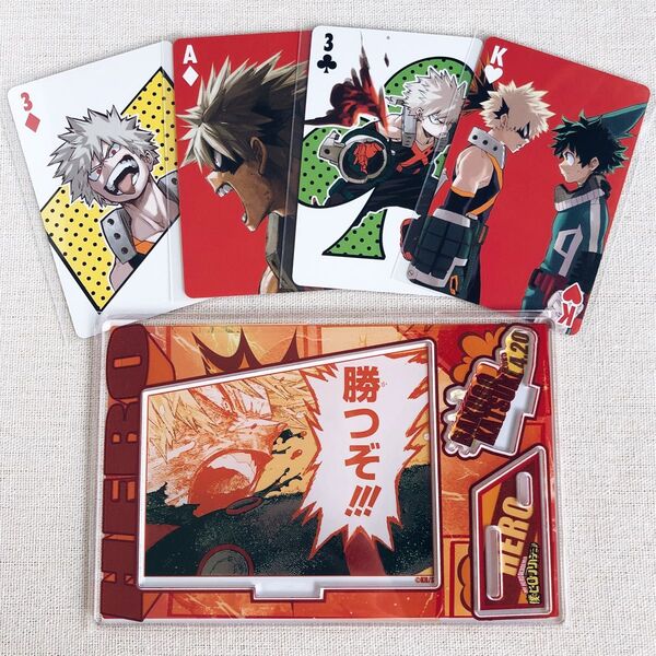 【新品】僕のヒーローアカデミア 爆豪勝己 名場面ジオラマフィギュア アクリルスタンド アクスタ ヒロアカ トランプ カード