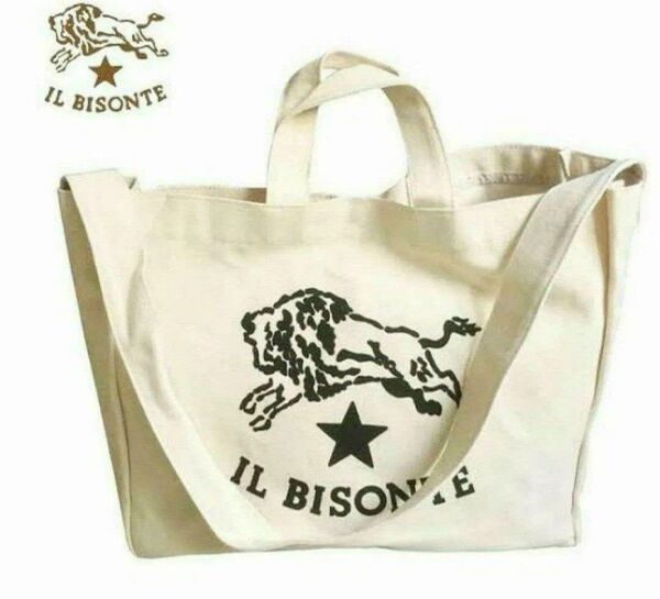 【新品・未使用】IL BISONTE キャンバス2WAYショルダートートバッグ イルビゾンテ