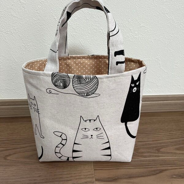 ☆トートバッグ小☆《ねこ柄》