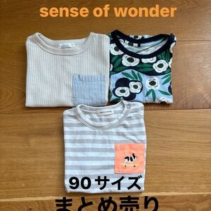Tシャツ 半袖 3枚セット 90サイズ ユニクロ ペアマノン センスオブワンダー