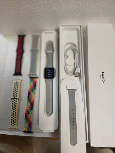 Apple Watch A1858 series3 38mmシルバー グレー