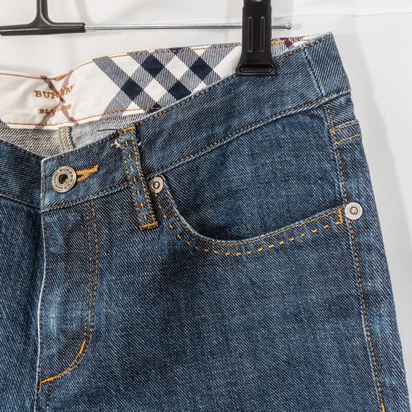 ☆美品☆Burberry Blue Label バーバリーブルーレーベル ハーフパンツ デニム ノバチェック ロゴプレート y2k