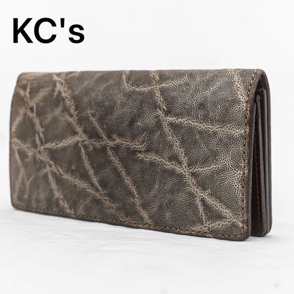 ☆美品☆ KC's ケイシイズ エレファント 象革 本革ロングウォレット 長財布 二つ折り