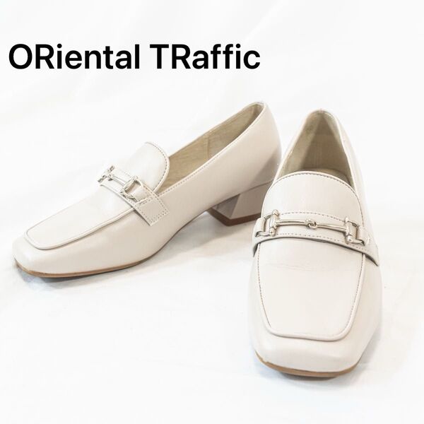 ORiental TRaffic オリエンタルトラフィック メタリックラインビットヒールローファー 22.5cm