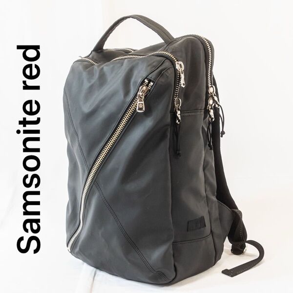 ☆美品☆ Samsonite red サムソナイトレッド バックパック リュック ビジネスバッグ 大容量 メッシュ ナイロン