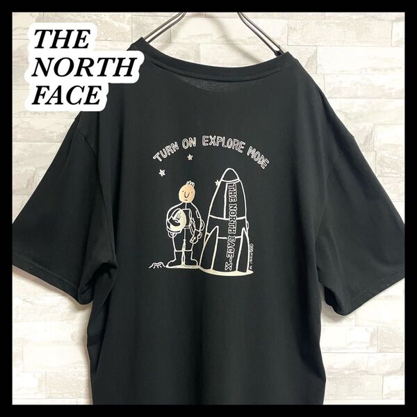日本未入荷【THE NORTH FACE】バックプリント 宇宙飛行士 半袖tシャツ ノースフェイス メンズ XLサイズ Tシャツ