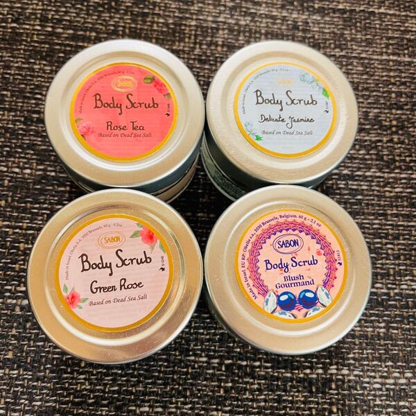 サボン SABON ボディスクラブ デリケートジャスミン ローズティー ブラッシュグルマン グリーンローズ