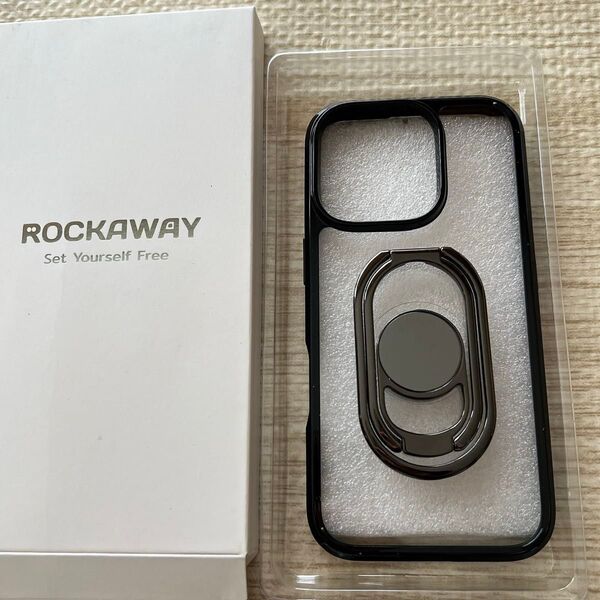 Rockaway iPhone 16 Pro 用 ケース スマホリング スマホグリップ 角度調節可能