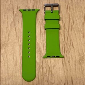 Apple Watch 用シリコンバンド ライムグリーン 蛍光 ビビット