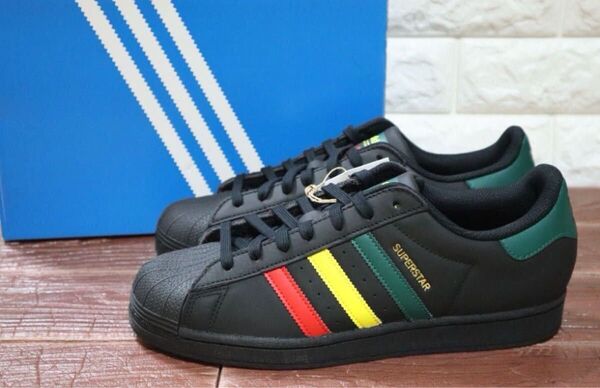 新品 定価16500円 27.5㎝ adidas アディダス SUPER STAR スーパースター ラスタブラック