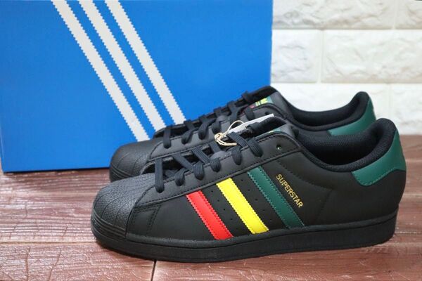 新品 定価16500円 25㎝ adidas アディダス SUPER STAR スーパースター メンズスニーカー ラスタブラック