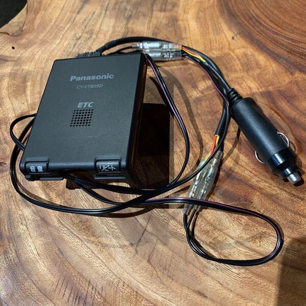 アンテナ一体型Panasonic ETC車載器 CY-ET809Dシガー電源