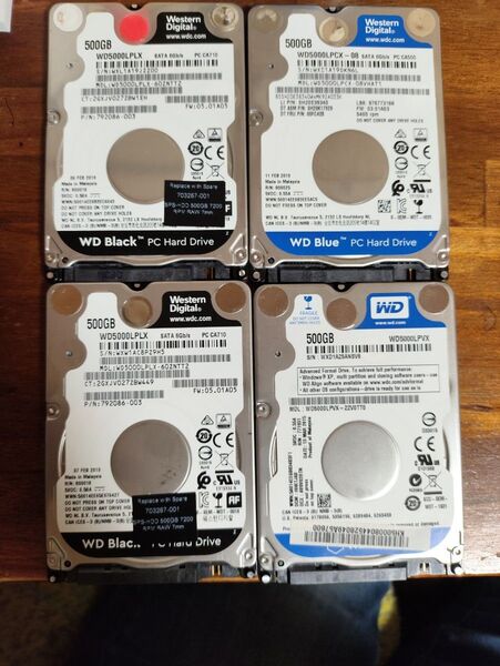 最終価格 WD 2.5インチHDD WesternDigital x4個セット そろそろ諦めます。