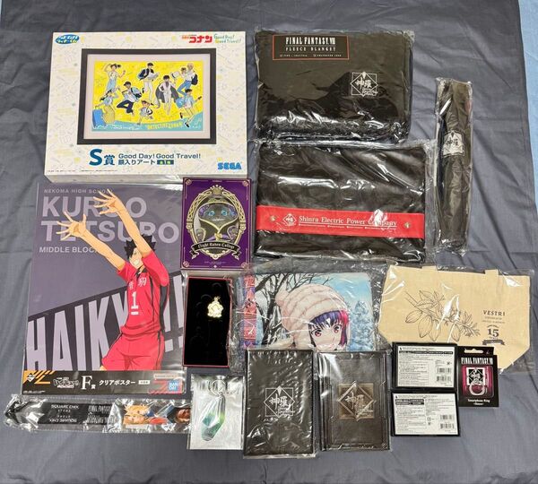 グッズまとめ売り 名探偵コナン ファイナルファンタジー7 ハイキュー ディズニー 怪盗キッド バッグ ぬいぐるみなど