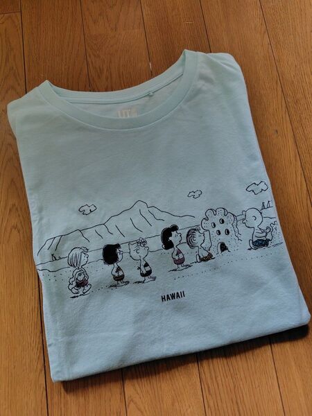 ユニクロ スヌーピー キレイ色Tシャツ160 女の子