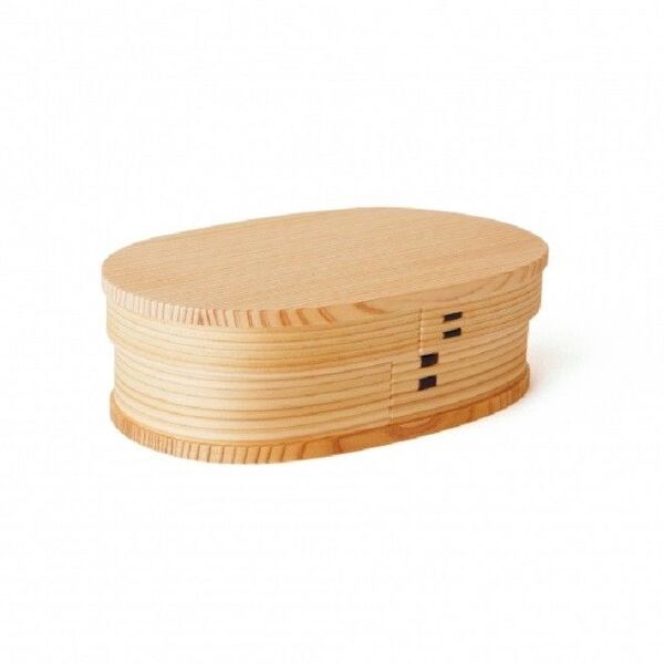【新品】秋田杉 大館工芸社 曲げわっぱ 小判 弁当 (小)