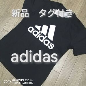 【大人気残りわずか】値下げ不可 新品 アディダス レディース 半袖 Tシャツ XLサイズ 黒 ブラック ビッグロゴ