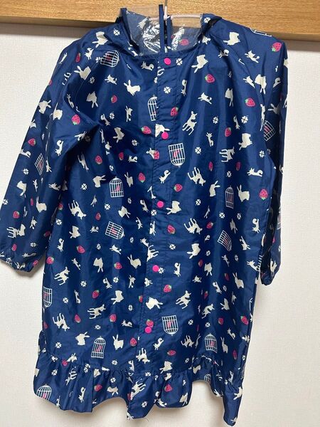 レインコート 女の子 サイズ120 収納袋付き