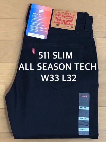 Levi's 511 SLIM FIT MINERAL BLACKSORBTEK WT W33 L32