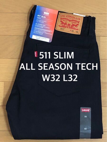 Levi's 511 SLIM FIT MINERAL BLACKSORBTEK WT W32 L32