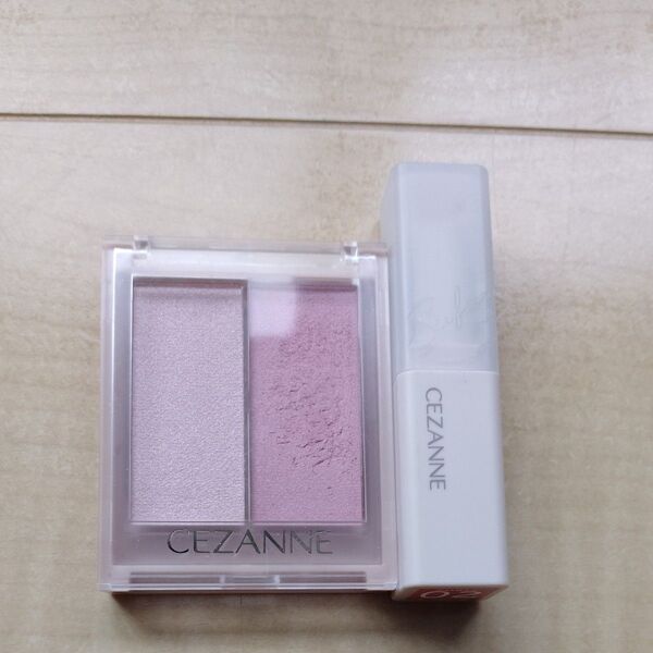 CEZANNE Face Glow Color 03 ロマンスグロウ&スフレアリップ 02 2個セット メーカーサンプル品
