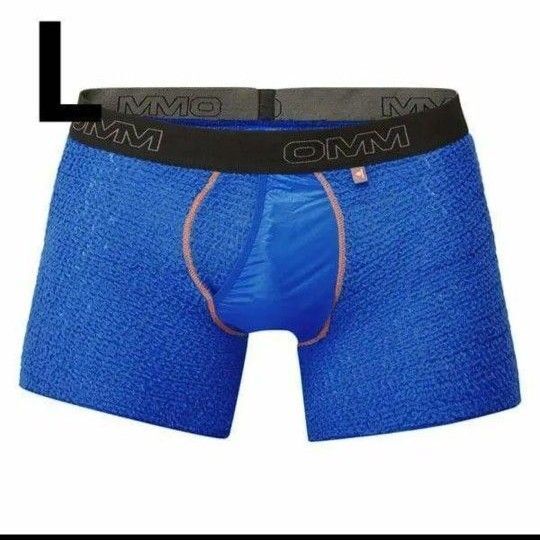 OMM CORE BOXER コアボクサー L ブルー プリマロフト パンツ