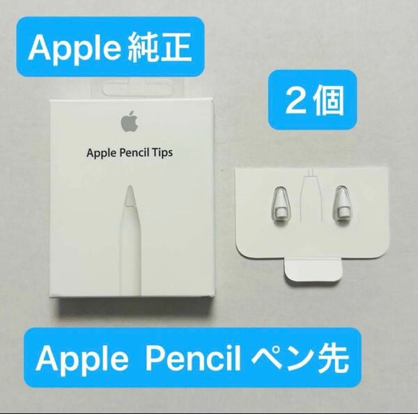 【新品・未使用・匿名配送】純正 Apple Pencil Tips アップル ペンシル チップス ペン先(2個)(1〜2日で発送)