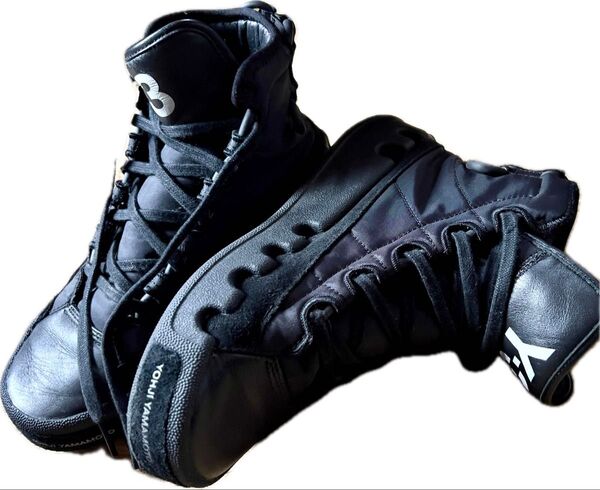 Y-3 KASABARU ハイカット ナイロン レザー 良品 Yohji Yamamoto ヨウジ