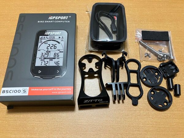 iGPSPORT BSC100Sサイクルコンピュータ アルミマウント、カバーフィルムセット