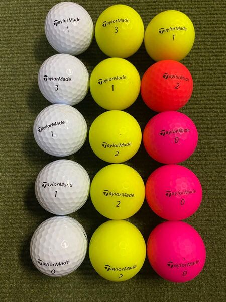 TaylorMade DISTANCE +SOFT ロストボール 15個 ①⑥