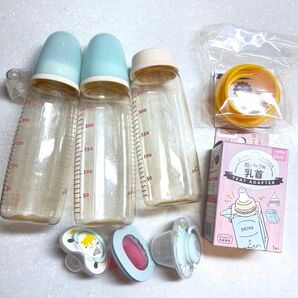 哺乳瓶3本 おしゃぶり 紙パック用乳首 インナーバッグ アタッチメント セット まとめ売り