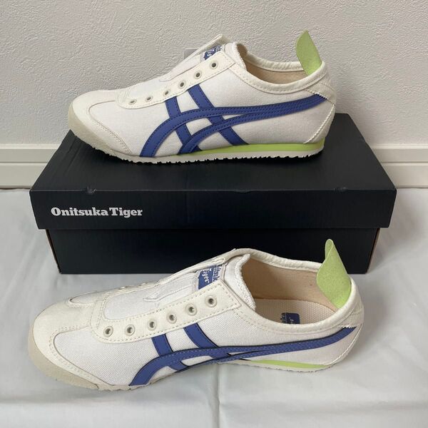 Onitsuka Tiger オニツカタイガー メキシコ66 スリッポン クリーム ウルトラマリン 24.5cm