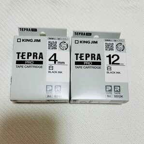 未開封 テプラテープ 白 4mm 12mm