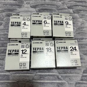 未開封 テプラテープ 白 4mm 6mm 9mm 12mm 18mm 24mm