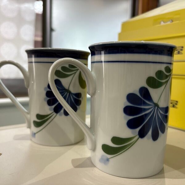 DANSK ダンクス マグカップ 2個セット 花柄 陶磁器 食器